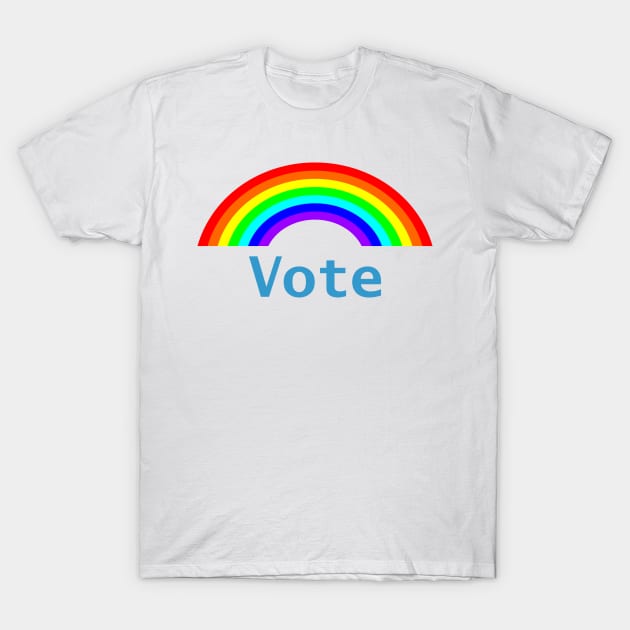 Rainbow Vote T-Shirt by ellenhenryart